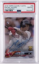 2018 TOPPS CLEARLY AUTH AUTO #RD RAFAEL DEVERS ROOKIE RC PSA 10