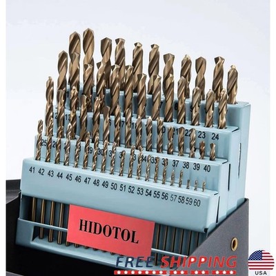 M35 Cobalt Drill Bits Set High Speed Steel 135 Degree Split Point 1-60 New
