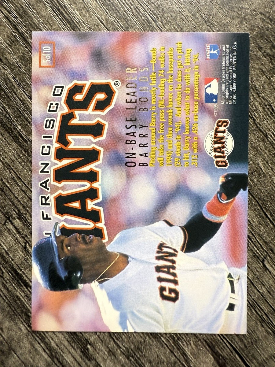 1995 Fleer Ultra On-Base Leaders #5 Barry Bonds San Francisco