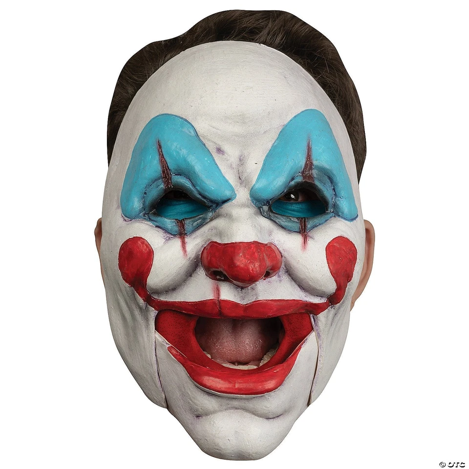 Adults Clown Moving-mouth Latex Mask - Creepy Scary Halloween Costume Accessory - Image 3 of 4