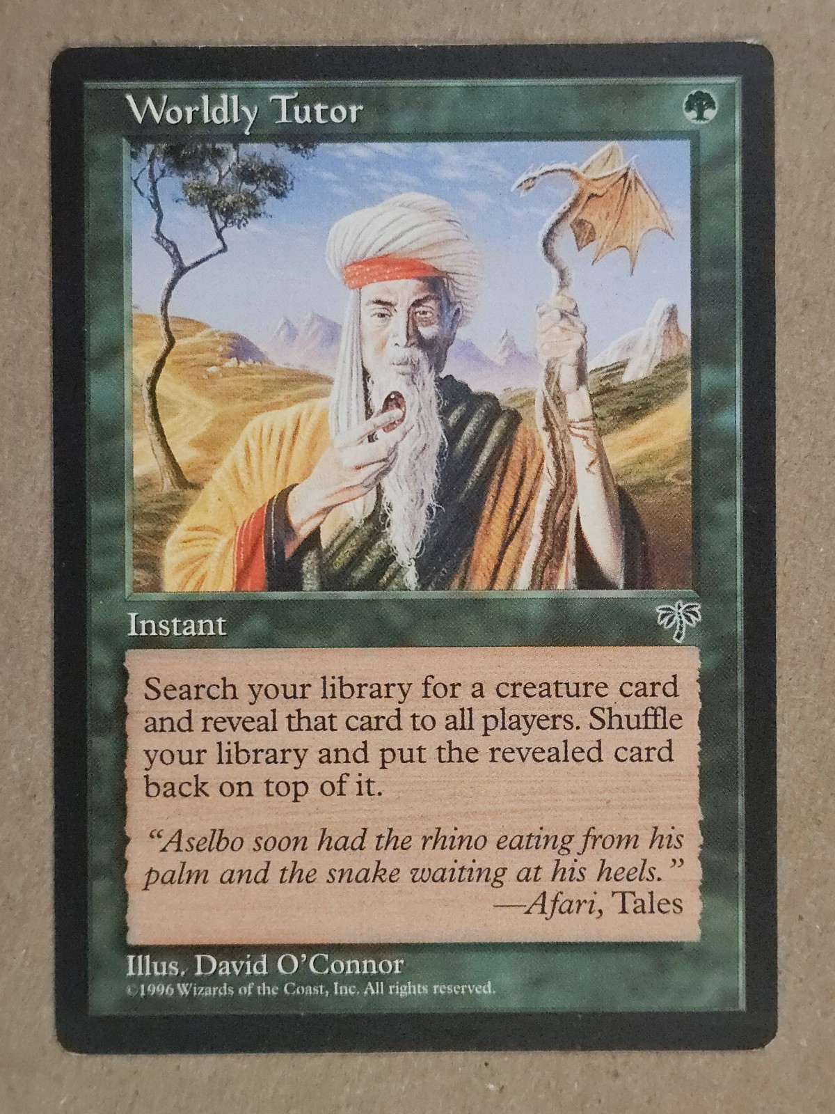 Worldly Tutor - Mirage - Near Mint | MTG