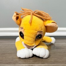 Vintage 1995 Newborn The Lion King Simba Cub Plush Disney Mattel Yarn Hair