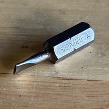 Snap On Tools .031" x .187" Flat Slotted Bit Driver 1/4" Shank Bit Only SDM211