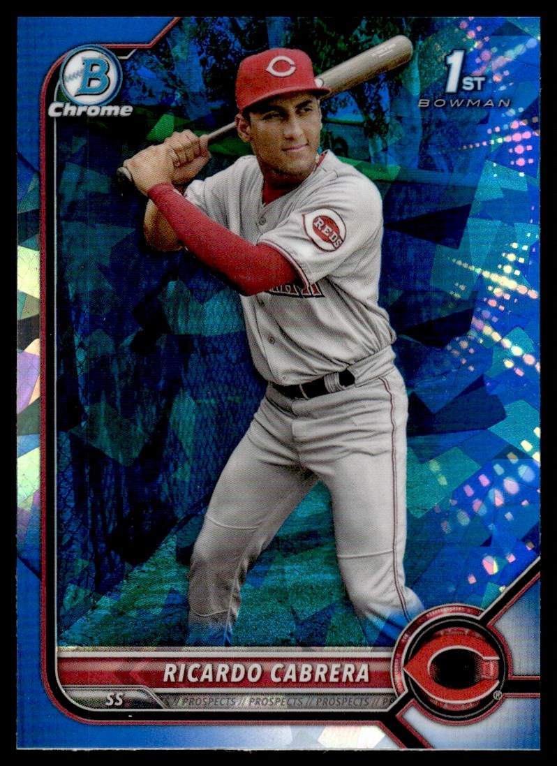 2022 Bowman Chrome Prospects Sapphire Ricardo Cabrera Cincinnati Reds #BCP-158