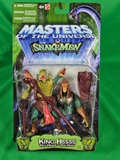 MOTU King Hssss 2003 Figure MOC 200X Snakemen Trilingual Mattel B4093 New Sealed