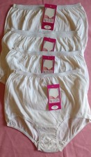 Vintage Elsie Panties Pack of 4 White Size 5 Brief Style Panty 100 Cotton NEW