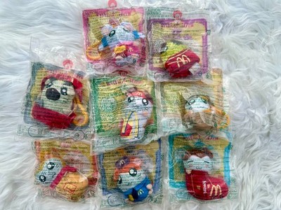 McDonald Happy Meal plush toys Hamtaro Set 8 Vintage 2003 keychain&Megnet