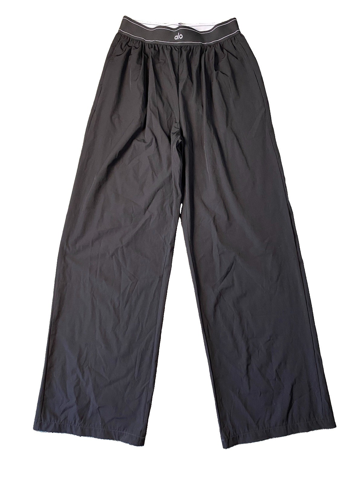 ALO Yoga Women's Suit Up Trouser Black Wide Leg Pants… - Gem