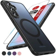 For Samsung Galaxy S25 FE Phone Case Shockproof Mag Safe Cover +Screen Protector
