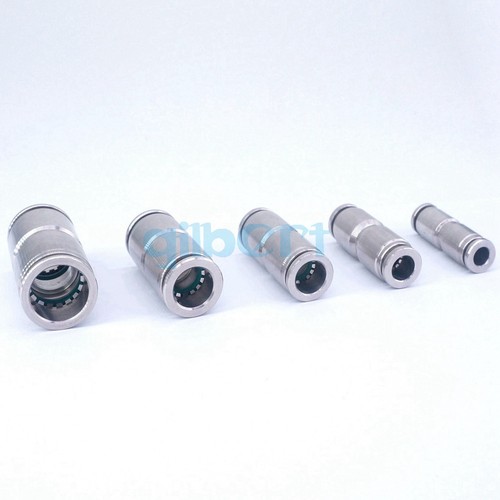 Fit Tube OD 4/6/8/10/12/14/16mm 304 Stainless Pneumatic Straight Pushfit Fitting - Picture 3 of 24