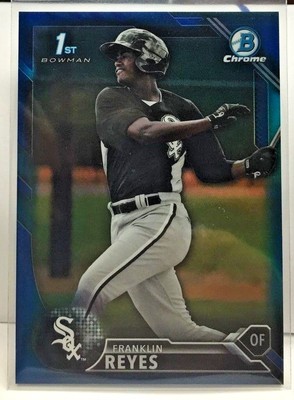 Franklin Reyes 2016 Bowman Chrome Prospect Blue Refractor #d 113/150 - White Sox