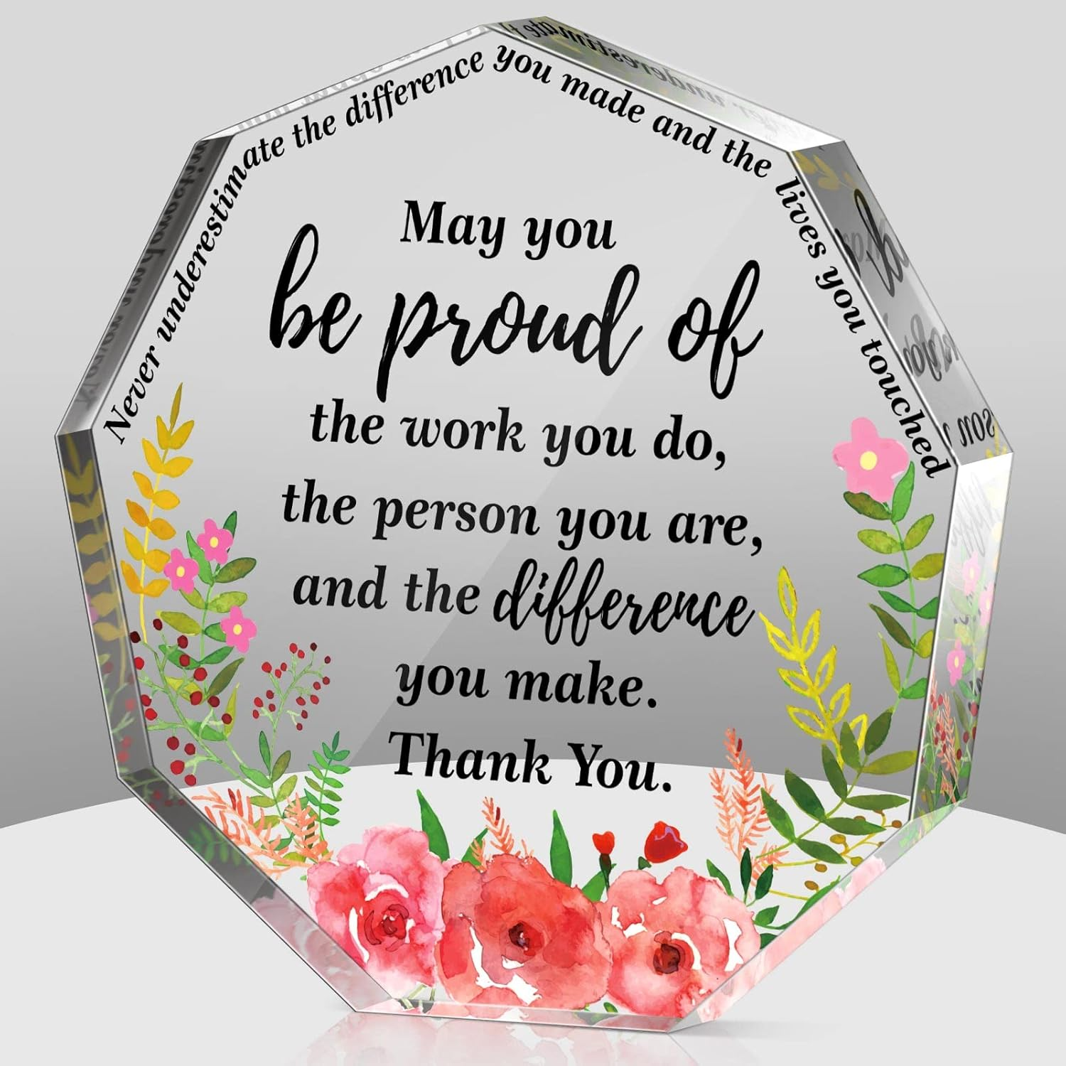 Thank You Gift for Women Acrylic Inspirational Gifts Coworker Office Gift for Co