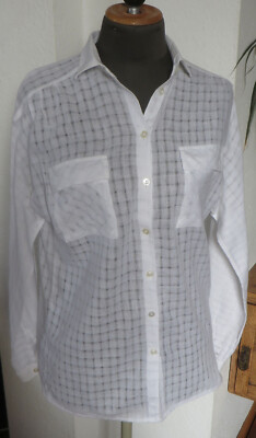 Rodier Paris, Bluse , Gr. 40, weiß, Baumwolle, Langarm, wie neu