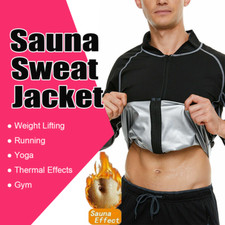 Workout Jacket Training Clothes Weight Loss Running Fitness Sauna Sweat US