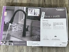 ALLEN  ROTH PULL-DOWN KITCHEN FAUCET WITH LED LIGHT 1058527. MATTE BLACK