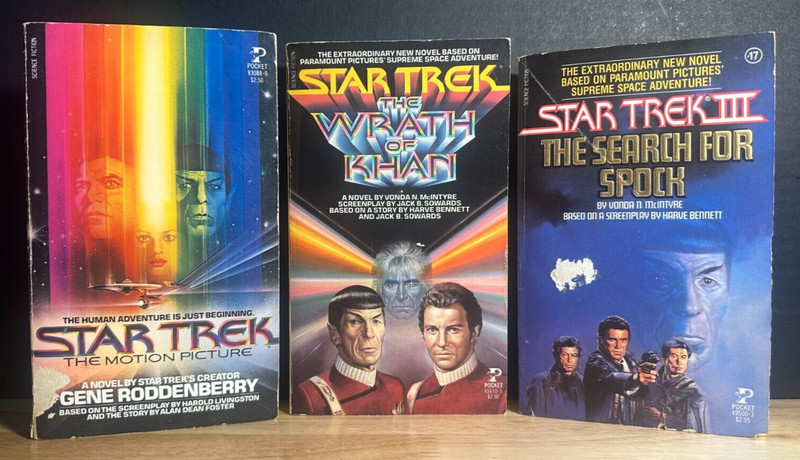 STAR TREK Movie Tie-In Novels - All 1st Pocket Books PB Printing - VINTAGE!