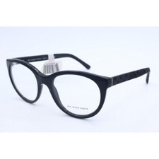 New Burberry 2176 3001 Cat Eye Black Optical Frame Eyeglasses Demo Lenses 51mm
