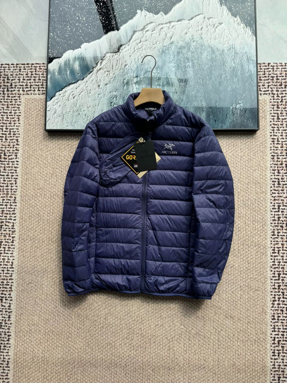 vedi descrizione taglia M 5XL Arc'teryx logo stand colletto piumino leggero