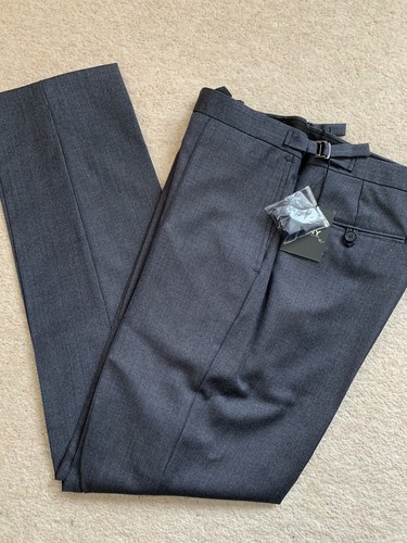 DKNY Mens Fully Lined Wool Trousers 