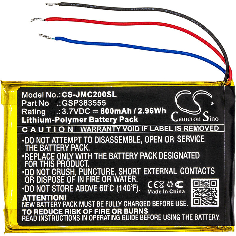 Batteria Adatta Per Batteria Ai Polimeri Di Litio JBL Clip 2 GSP383555 3 7 V 800 Mah 3 0 Wh Integrata Senza Attrezzi