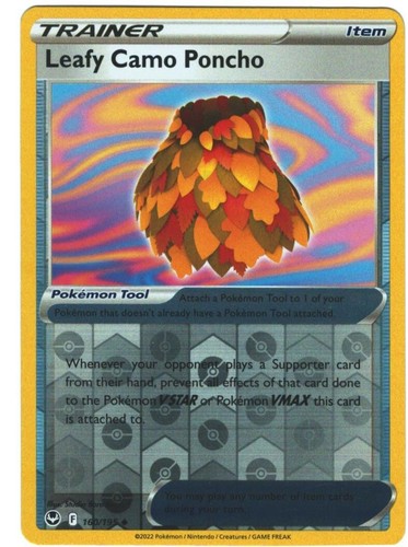 Leafy Camo Poncho 160/195 - NM / M - Silver Tempest Sword Shield Pokemon  Card | eBay