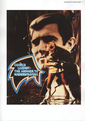 2002 Vintage JAMES BOND ''ON HER MAJESTY'S SECRET SERVICE'' MINI POSTER Art Litho