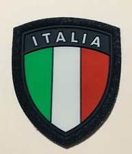 PATCH  SCUDETTO ITALIA  GOMMATO BORDO BLU SCURO 