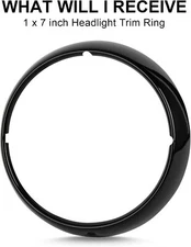 For Road King Electra Street Glide FLHT FLHR 7" Headlight Lamp Trim Ring Cover