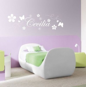 Wall sticker adesivi murali personalizzati nome bambino cameretta ... Adesivo murale personalizzato