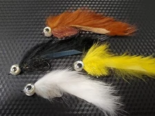 3- Zonker Fly, Big Eye Zonker, Bead Head Zonker, Zonker Strip Matuka Fly, 3 PACK