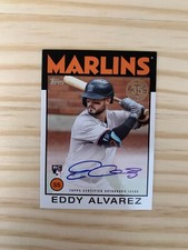 2021 Topps '86 Topps Autographs #86AEAL Eddy Alvarez - Miami Marlins