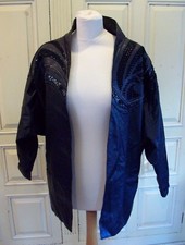 Vintage Roberto Cavalli Firenze Leather Jacket Coat Small Sequin Jewel Festival