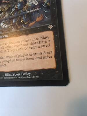 MTG Spreading Plague Near Mint / LP Normal Invasion Black