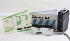MINOLTA-16 P SUBMINIATURE SPY CAMERA WITH CASE, STRAP AND INSTRUCTIONS 1960-65
