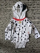 Baby 101 Dalmatians Dog Costume  Bodysuit Romper Infant Disney Store 12-18 Month