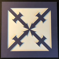 Prince Inspired Original Artwork - Symbol Cut Into Matboard