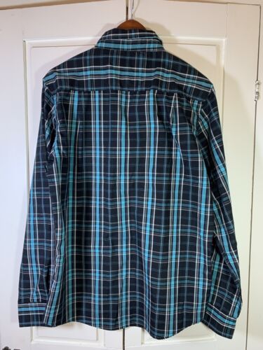Airwalk Shirt Mens Large Roll Tab Work Skater Streetwear Button Up Church Plaid - Picture 3 of 15