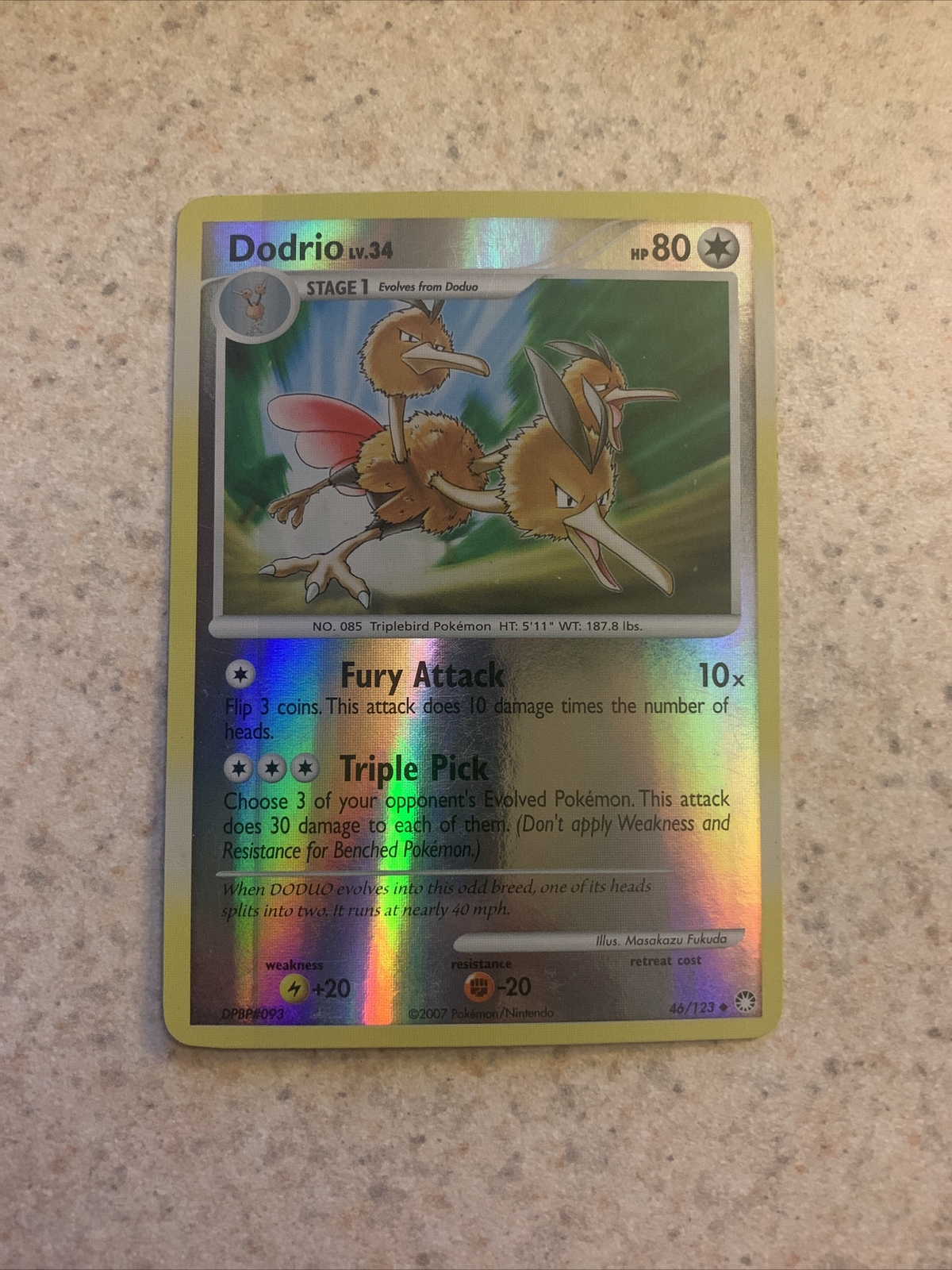 Dodrio 46/123 Mysterious Treasures Reverse Holo Pokemon Card LP