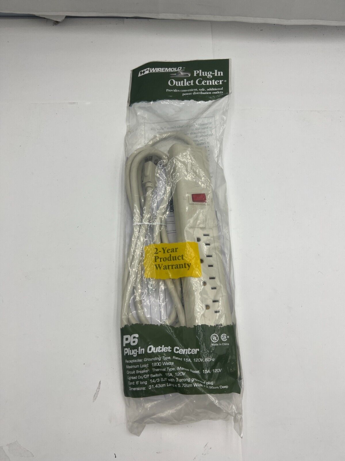 (QTY 5) Wiremold 6ft Plug in Outlet Center Model P6 | eBay