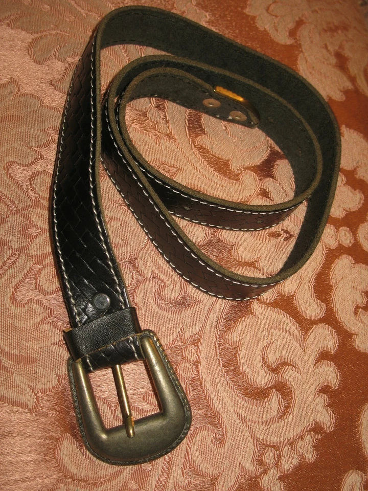 Damen-Gürtel, schwarz mit Muster, Länge: 90 cm, Frauen-Accessoire - Bild 4 von 4