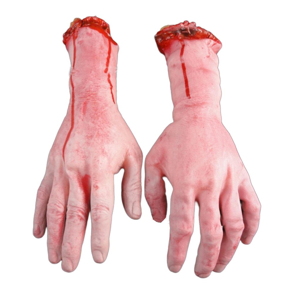 Halloween Bloody Hands Spooky Severed Fake Hands Bloody Gauze