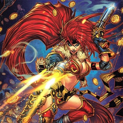 BATTLE CHASERS #11 * SIGNED ART PRINT Jonboy Meyers RED MONIKA Variant Cover NEW