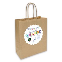 Itenga GeschenktüTe Kordel Aufkleber Endlich Schulkind Weiß Geschenkverpackung