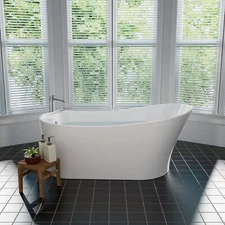 67" Luxury Freestanding Bathtub Acrylic Soaking SPA Tub