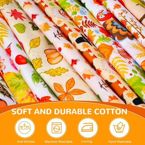 80pc Fall Fabric Bundles 10x10" for Quilting & Craft - Autumn Thanksgiving - Picture 15 of 15