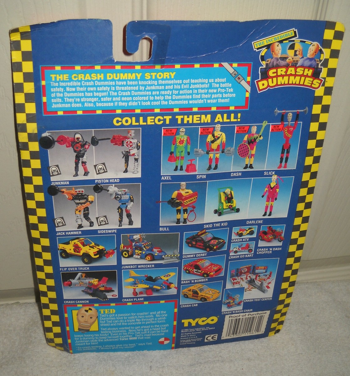 USビンテージトイ　クラッシュダミーズ　タイコーTYCO アメリカ版　アメトイ 11008 NOC Vintage Tyco The Incredible Crash Dummies Ted