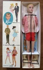 VTG 1961 Blonde Flocked Hair Ken Doll Barbies Boyfriend Original Box Outfit #1