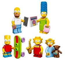 LEGO The Simpsons Family of 5 Homer, Marge, Bart, Lisa, and Maggie Pack SEALED 