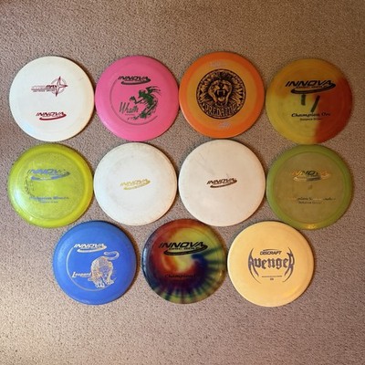 11pc Vintage Innova Discraft Disc Golf Lot Star Max Wraith Predator Orc Teebird