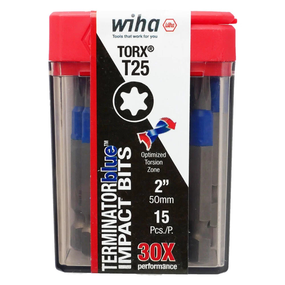 Ударная коронка Wiha Terminator Blue Torx T25 2In 15Pk 4390₽